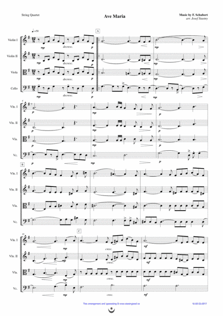 Ave Maria (Schubert) (arr. Josef STASTNY)