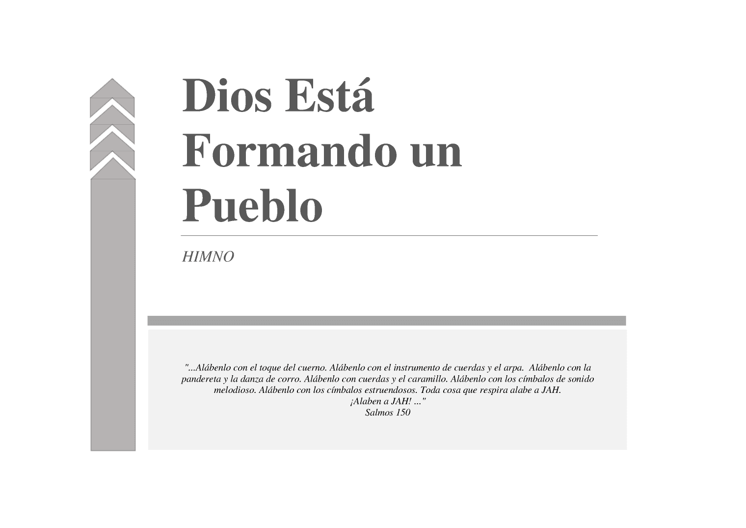 Dios está formando un pueblo (arr. DiLo)