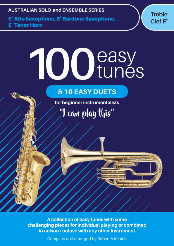 LEARN TO PLAY 100 EASY TUNES and 10 EASY DUETS for Eb TUBA in Treble Clef