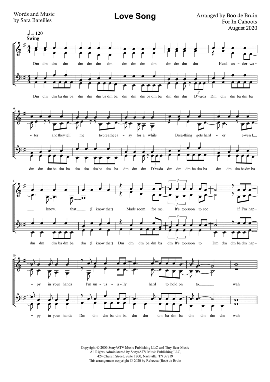 Love Song (arr. Rebecca de Bruin)