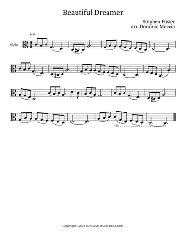 Beautiful Dreamer (arr. Dominic Meccia)