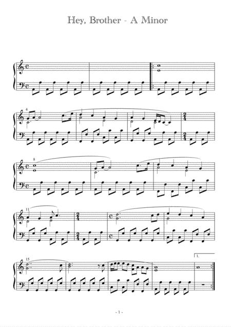 Hey Brother (arr. John Kilner)