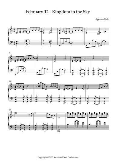 February 12 - Kingdom in the Sky