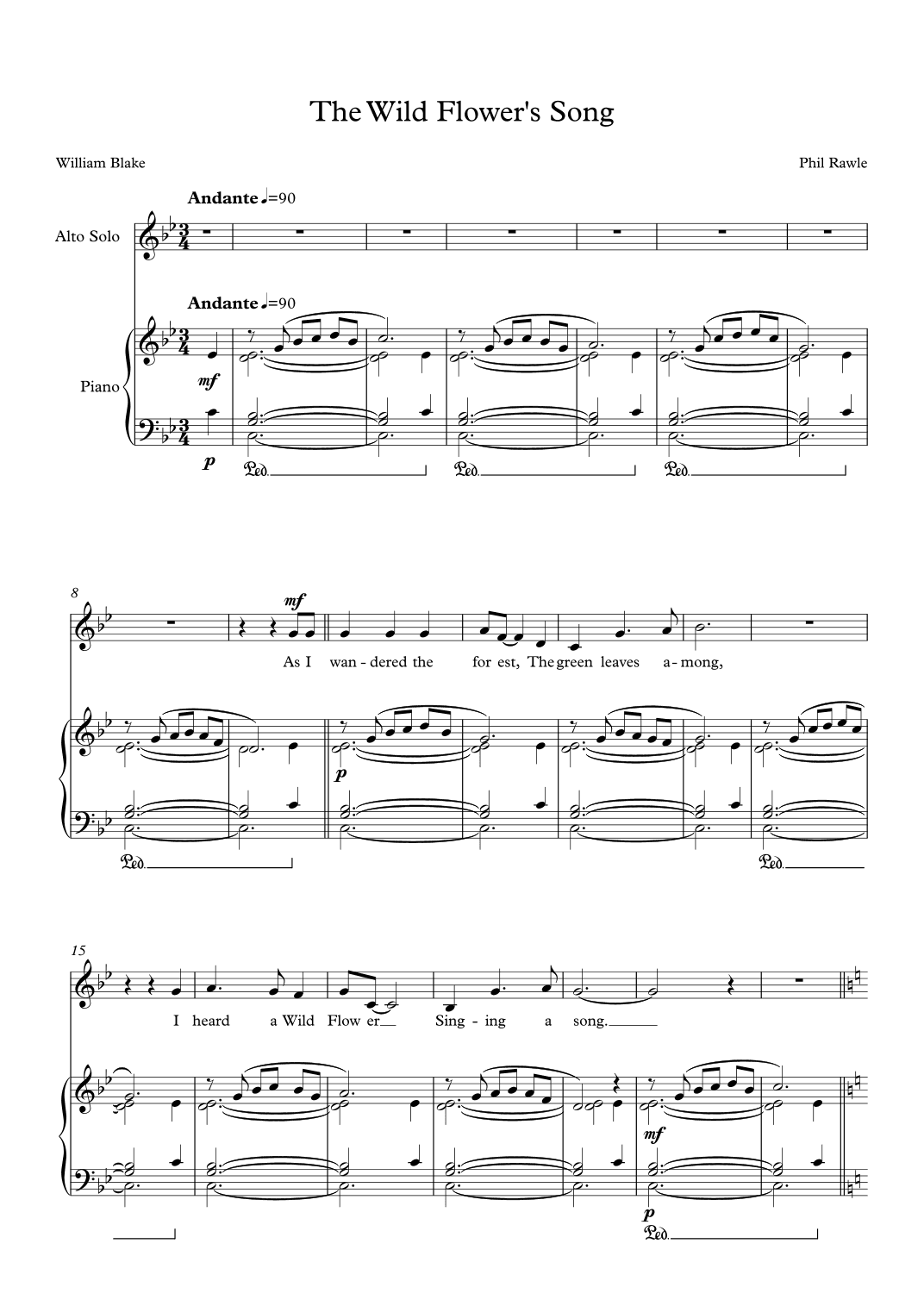 The Wild Flower's Song - Alto Solo