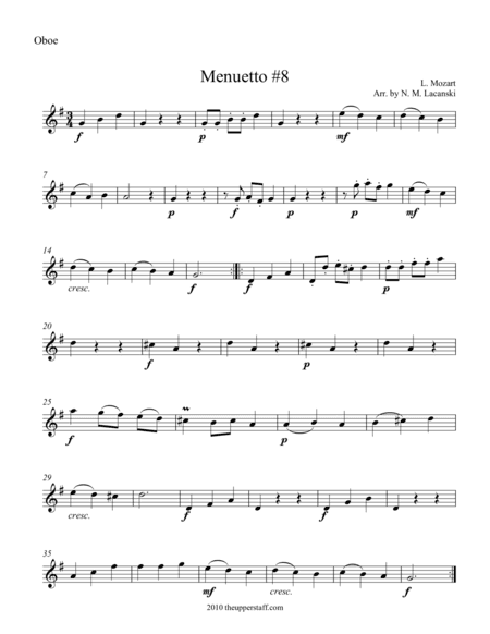 Menuetto #8 (arr. Nick Lacanski)