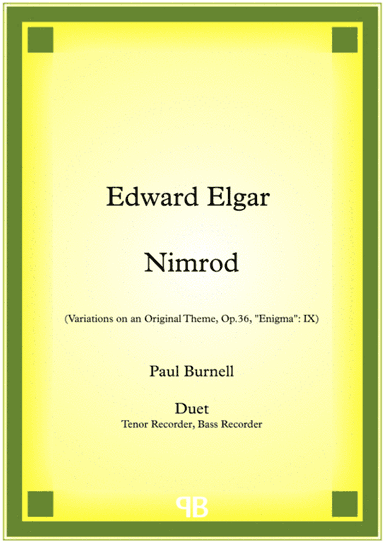 Nimrod, arranged for duet: Tenor and Bass Recorder (arr. Paul Burnell)