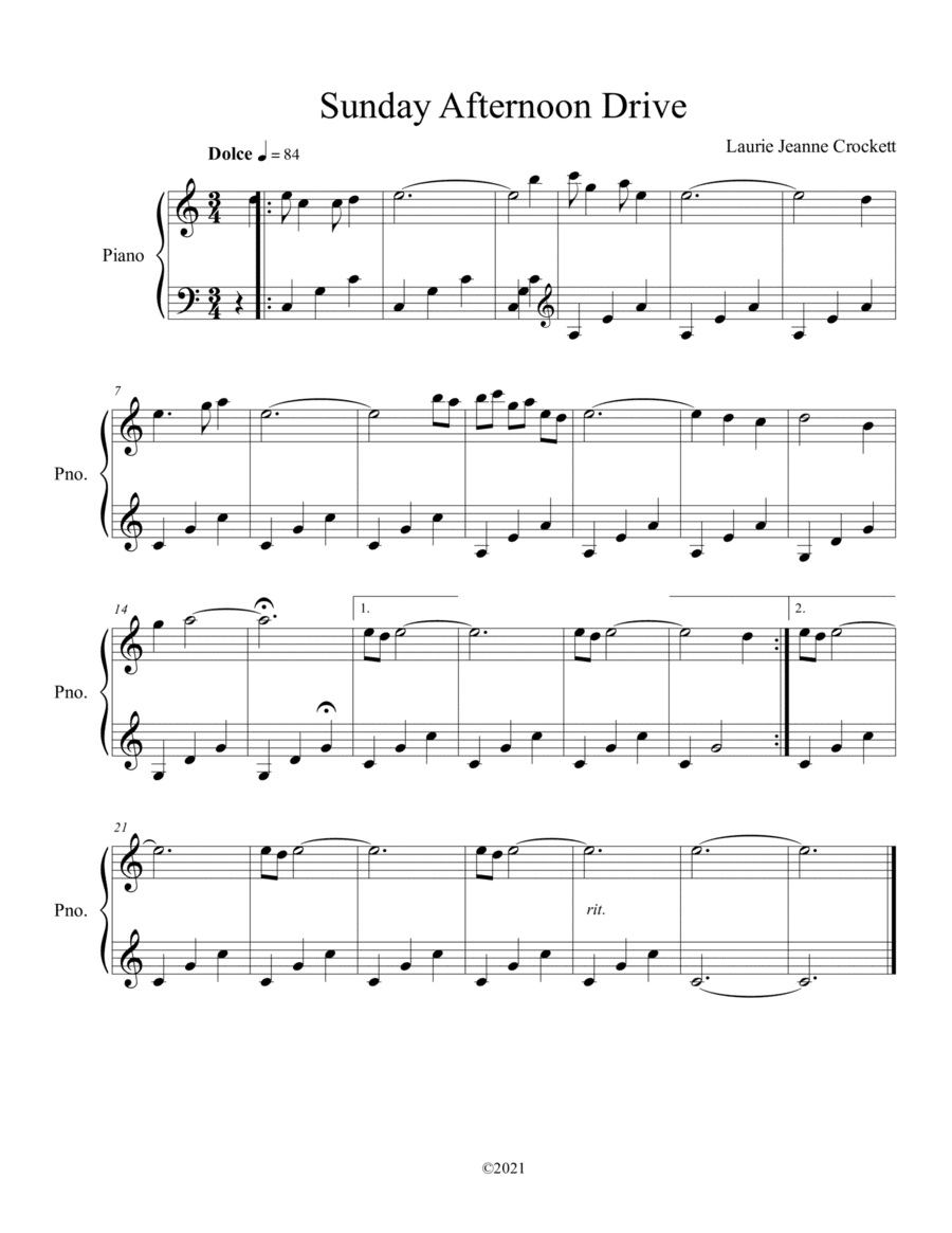 Sunday Afternoon Drive - Ambient Piano
