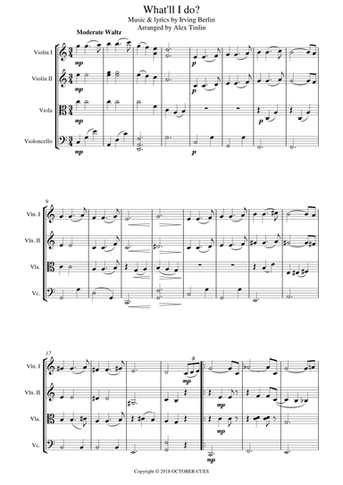 Ali Comes To Woodland / What'll I Do ? (arr. Alex Tinlin)