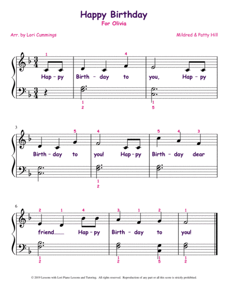 Happy Birthday (arr. Lori Cummings)