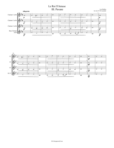 Le Roi S'Amuse III. Pavane (arr. Nick Lacanski)