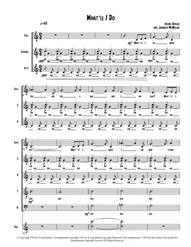 What'll I Do? (arr. Jennifer McMillan)