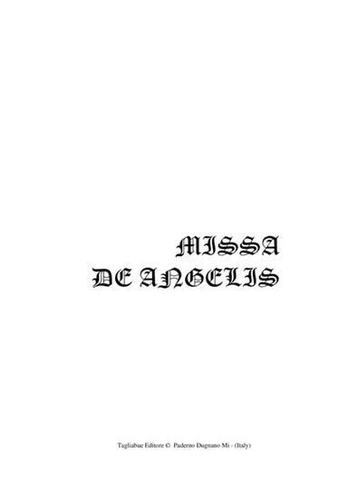 MISSA DE ANGELIS - Gregorian - Octavo