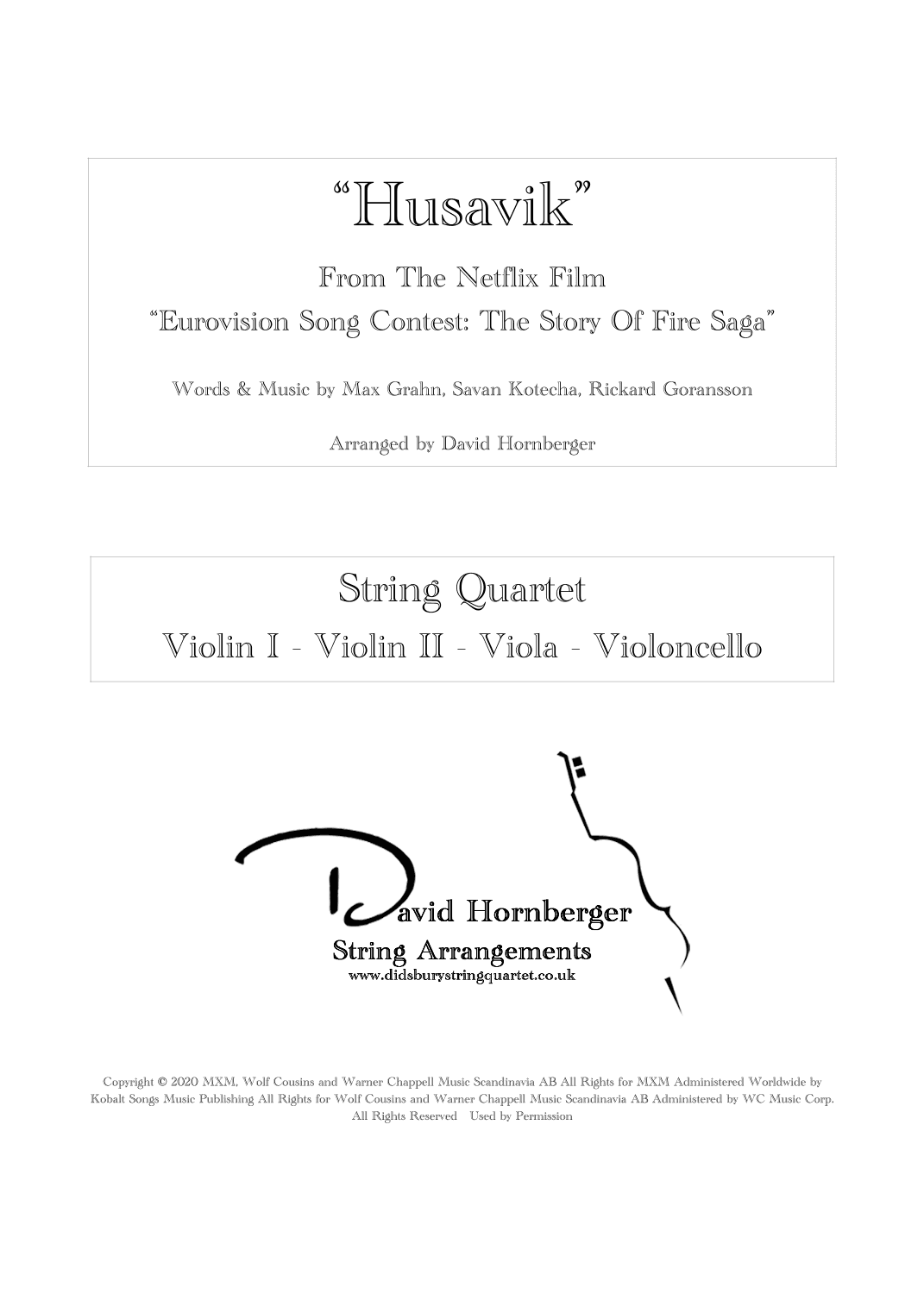 Husavik (arr. David Hornberger)