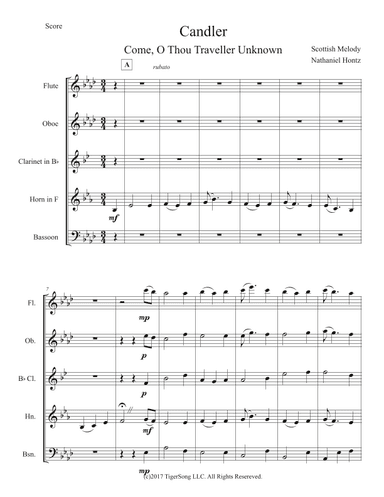 Candler (Come, O Thou Traveler Unknown) (arr. Nathaniel Hontz)