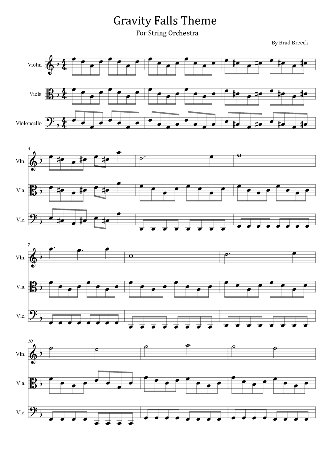 Gravity Falls (main Theme) (arr. poon)