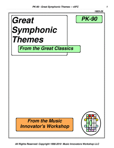 PK-90 - Great Symphonic Themes - (Key Map Tablature) (arr. John M. Honeycutt)