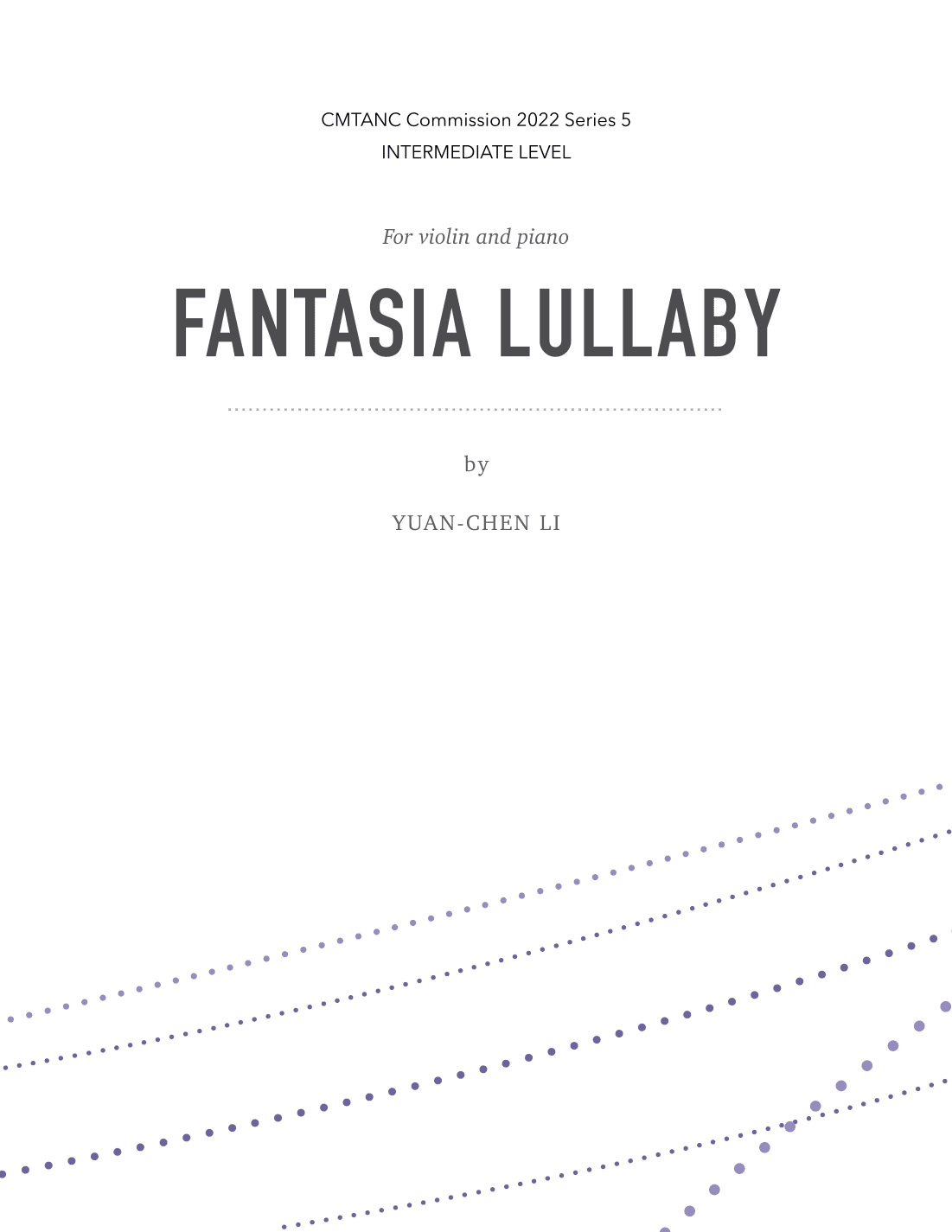 Fantasia Lullaby for violin and piano