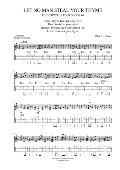 Fingerpickin' Folk Uke #4: Let No Man Steal Your Thyme (arr. Chris Webster)