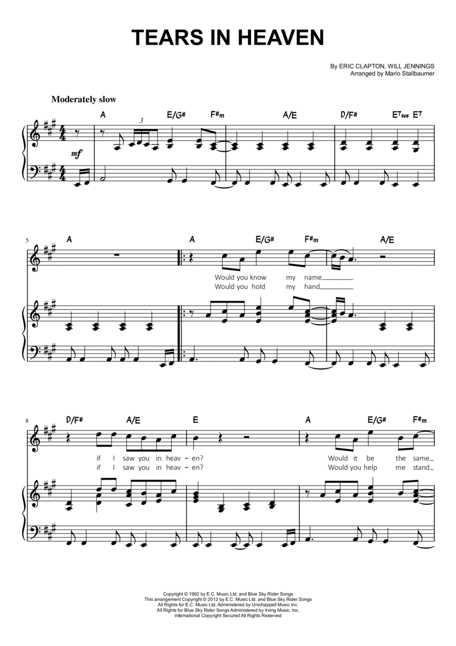 Tears In Heaven (arr. Mario Stallbaumer)