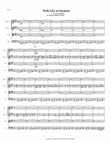 Walk Like An Egyptian (arr. Brandyn Metzko, ASCAP)