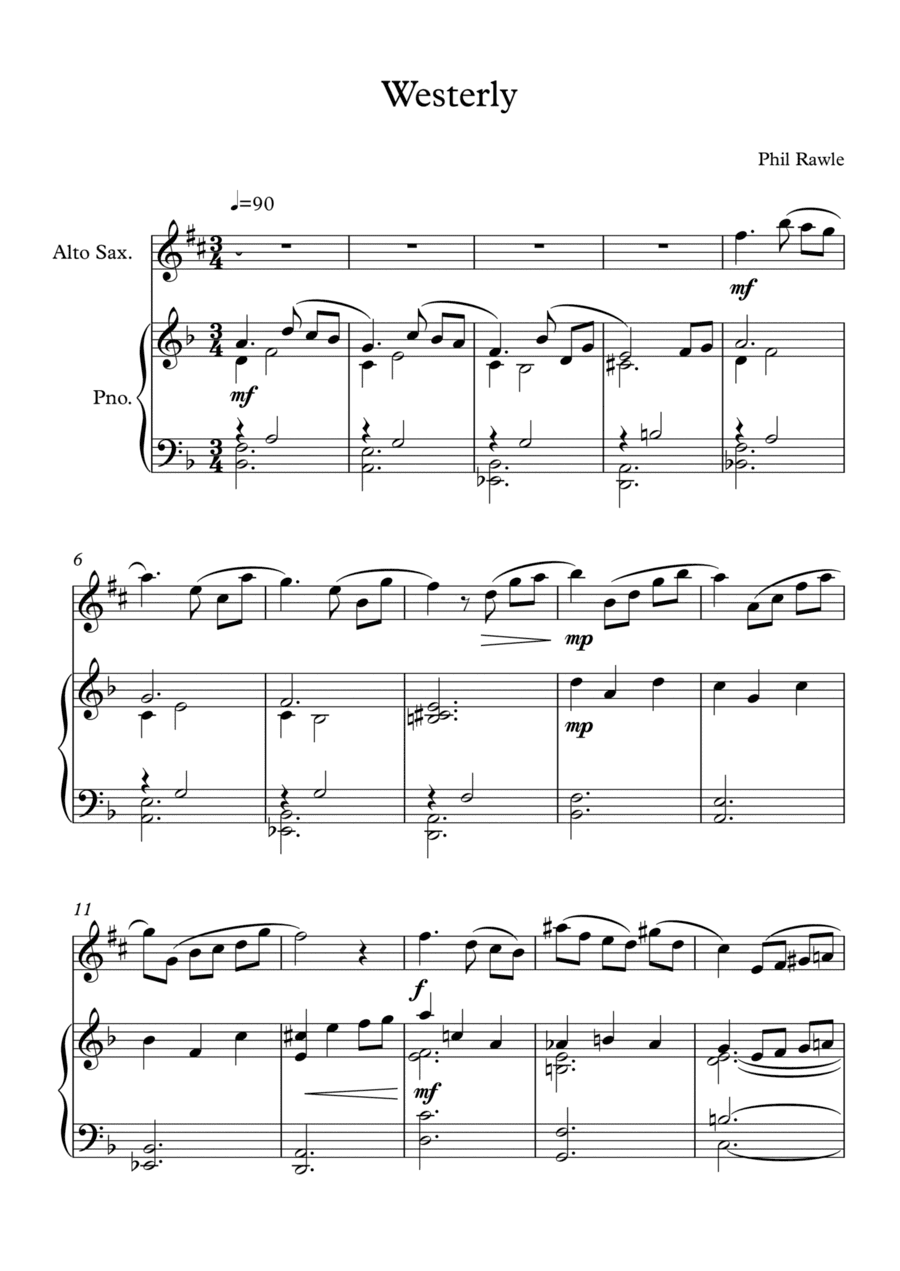 Westerly - Alto Sax and Piano