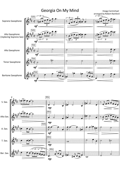 Georgia On My Mind (arr. Robert Rainford)