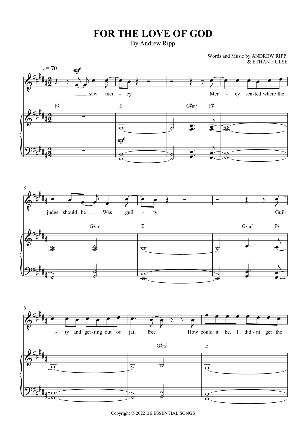 For The Love Of God (arr. SCMusic)