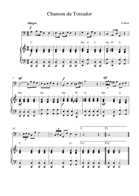 Chanson du Toreador (from Carmen) (arr. Kaiserin Rebecca)
