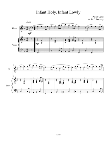 Infant Holy, Infant Lowly (Flute Solo with Piano Accompaniment) (arr. B. C. Dockery)