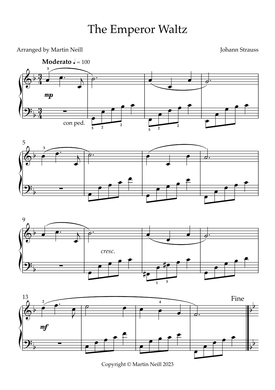 The Emperor Waltz (arr. Martin Neill)