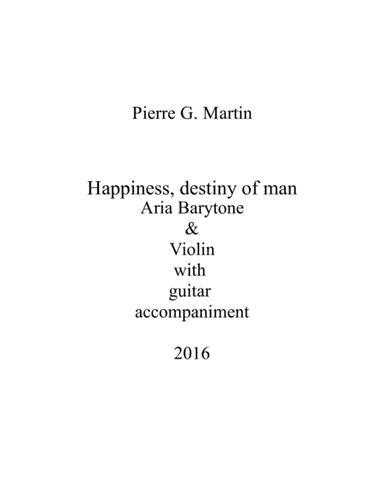 Happiness Destiny of Man (baryton)