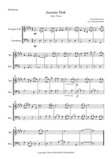 Jurassic Park Iii (arr. Fernando Britto)