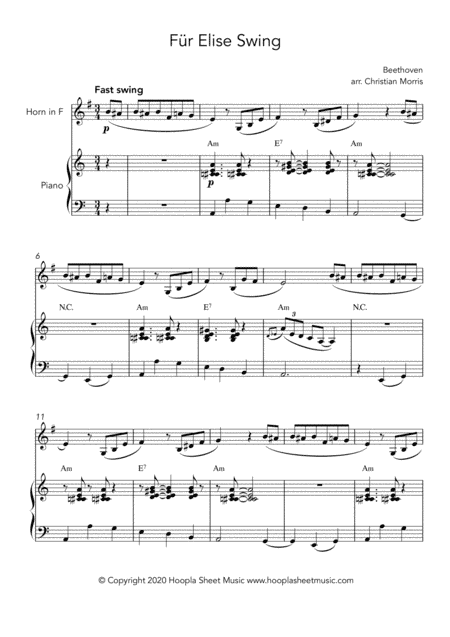 Für Elise Swing (arr. Christian Morris)
