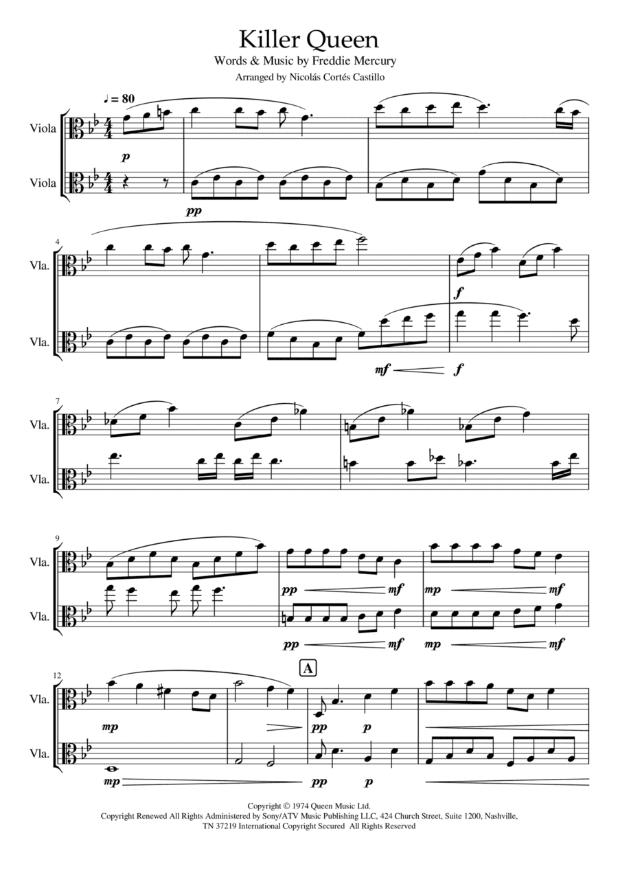 Killer Queen (arr. Nicolás Cortés Castillo)