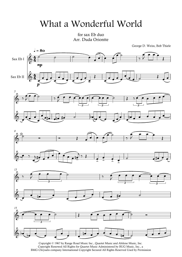 What A Wonderful World (arr. Duda Oriontte)