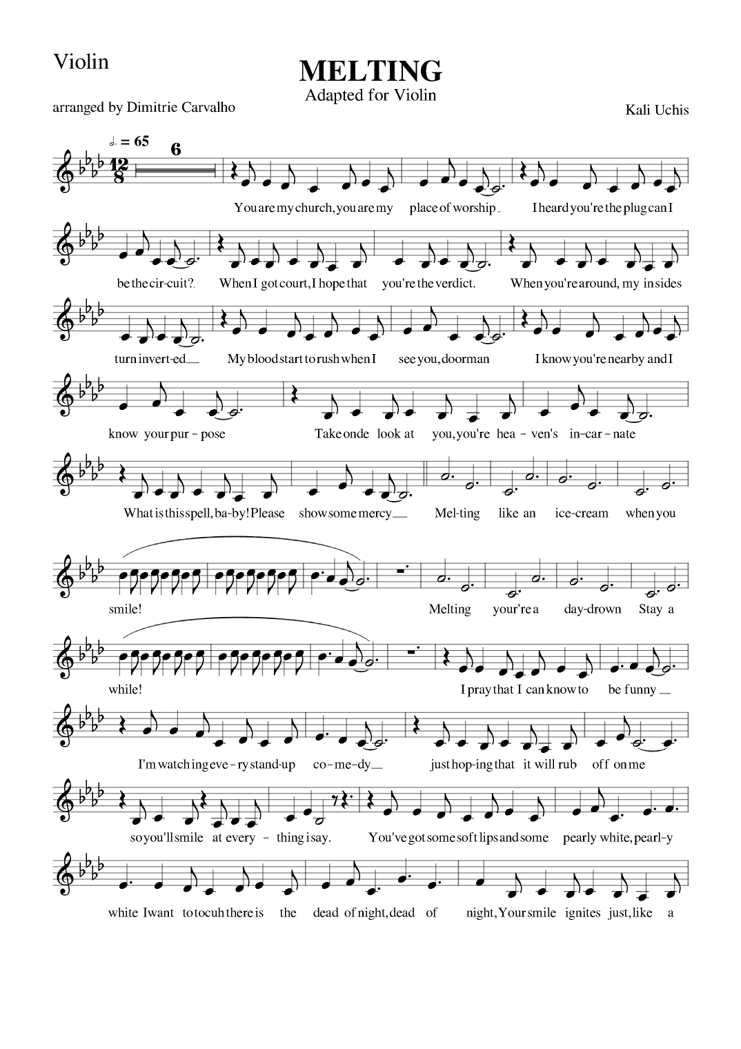Melting (arr. Dimitrie Carvalho)
