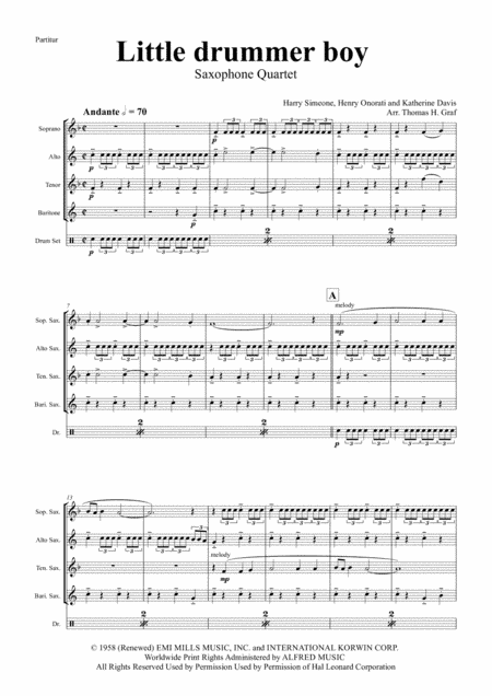 The Little Drummer Boy (arr. Thomas H. Graf)