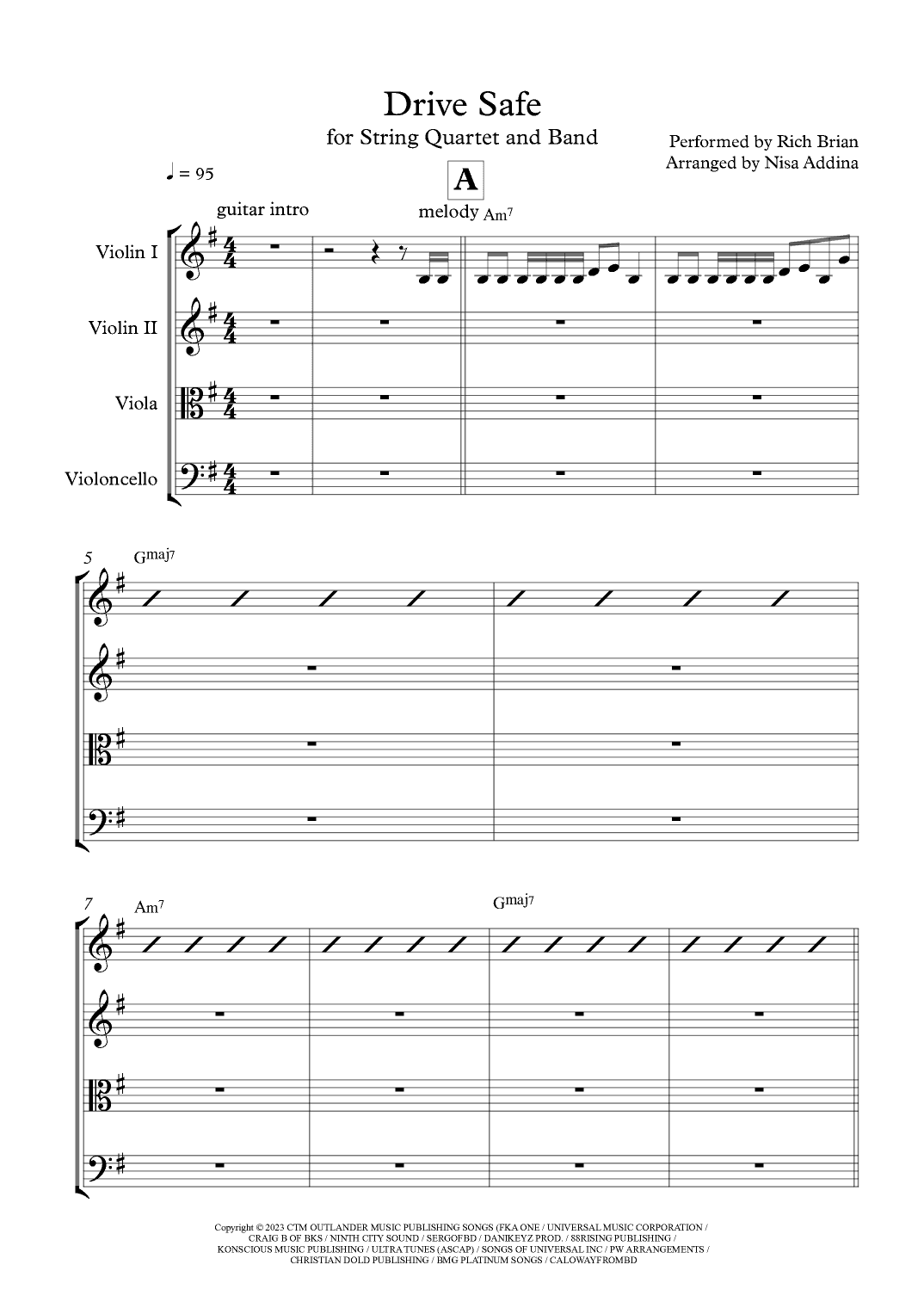 Drive Safe (arr. Nisa Addina Mohamad Taufik)