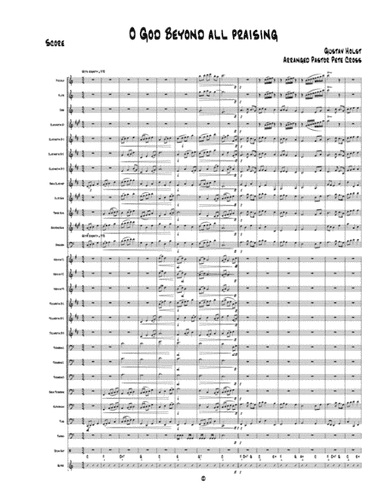 O God beyond all praising Concert band (arr. Pastor Pete Cross)