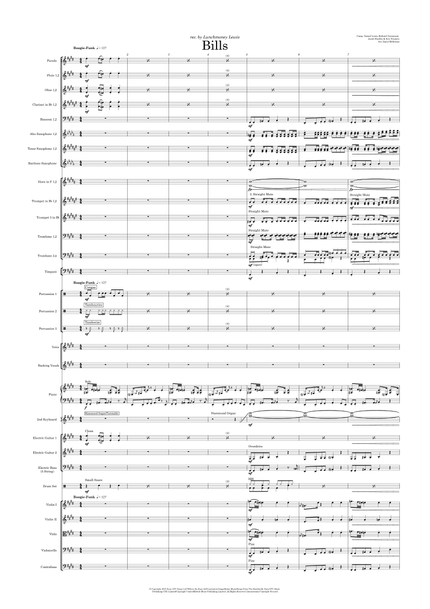 Bills (arr. Daryl McKenzie)