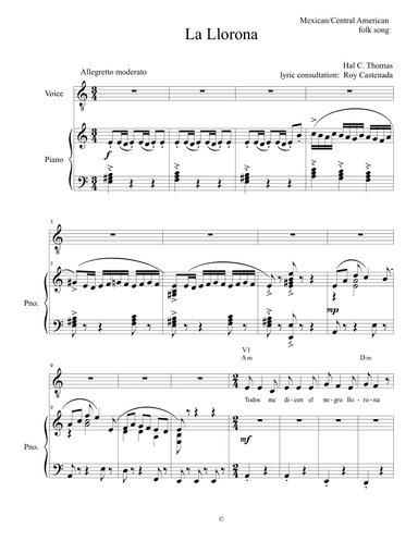 la Llorona (arr. HAL C THOMAS)