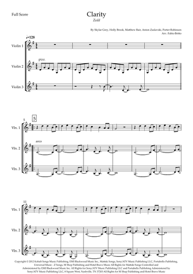 Clarity (arr. Fabio Britto)