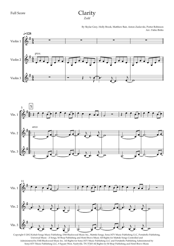 Clarity (arr. Fabio Britto)