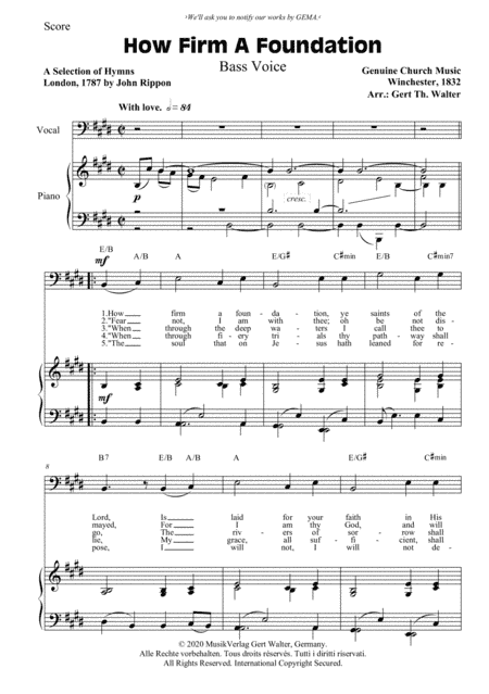 How Firm A Foundation (arr. Gert Th. Walter)