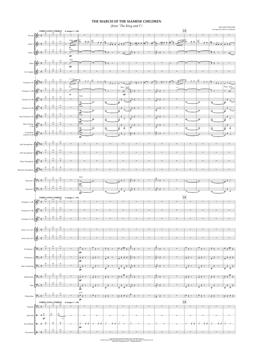 The March Of The Siamese Children (arr. John Ivor Holland)