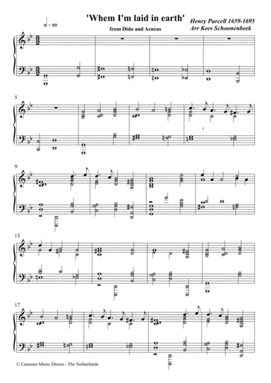 When I'm laid in earth (arr. Kees Schoonenbeek)