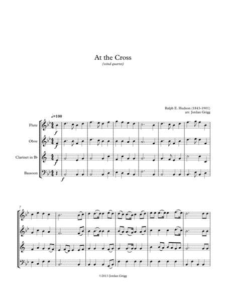 At the Cross (wind quartet) (arr. Jordan Grigg)