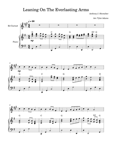 Leaning On The Everlasting Arms (arr. Tyler Adams)