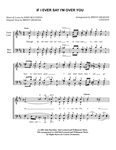 If I Ever Say I'm Over You (arr. Brent Graham)