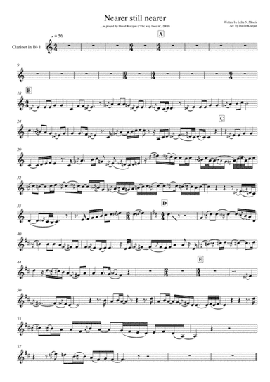 Nearer still nearer - duet (clarinet in Bb) (arr. David Kocijan)